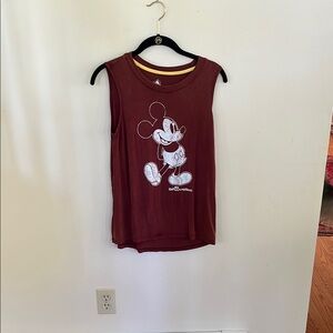 Maroon Disney Mickey Mouse Tank Top